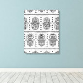 Toile Doodle de Hamsa tiré par la main indienne 6 (Insitu (Plancher de Bois))