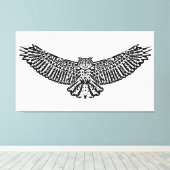 Toile Doodle de hibou 6 (Insitu (Plancher de Bois))