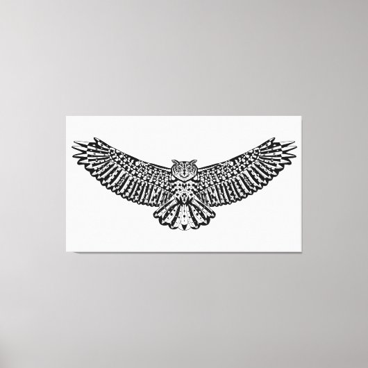 Toile Doodle de hibou 6 (Recto)