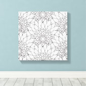 Toile Doodle de jardin fleuri 6 (Insitu (Plancher de Bois))