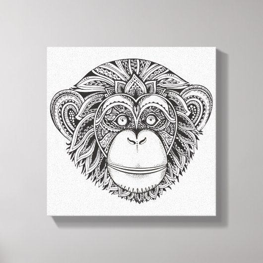 Toile Doodle de l'illusion du singe 6 (Recto)