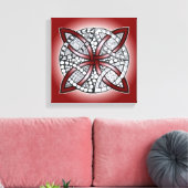 Toile Doodle de noeud celtique Maroon rouge (Insitu(Salon))