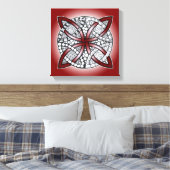 Toile Doodle de noeud celtique Maroon rouge (Insitu(Chambre))