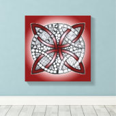 Toile Doodle de noeud celtique Maroon rouge (Insitu (Plancher de Bois))