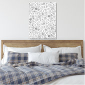Toile Doodle floral 6 (Insitu(Chambre))