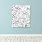 Toile Doodle floral 6 (Insitu (Plancher de Bois))