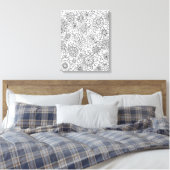 Toile Doodle floral ethnique 6 (Insitu(Chambre))