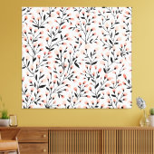 Toile Doodle Flowers : Coral Floral sans joint. (Insitu(Salon))