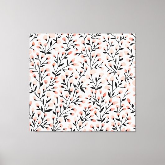 Toile Doodle Flowers : Coral Floral sans joint. (Recto)