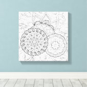 Toile Doodle Flowers Et Mandalas 6 (Insitu (Plancher de Bois))