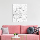 Toile Doodle Flowers Et Mandalas 6 (Insitu(Salon))