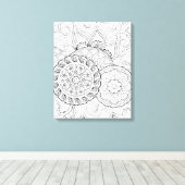 Toile Doodle Flowers Et Mandalas 6 (Insitu (Plancher de Bois))