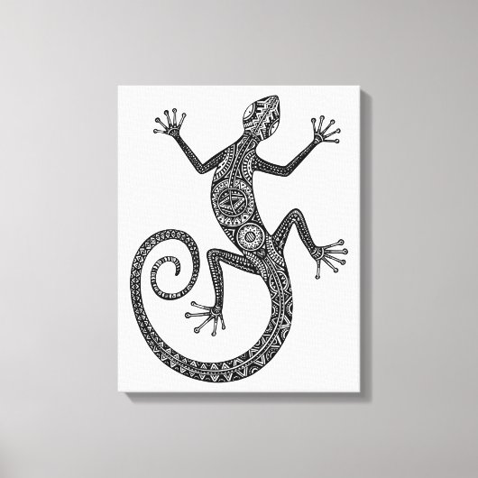 Toile Doodle Lizard Ou Salamandre 6 (Recto)