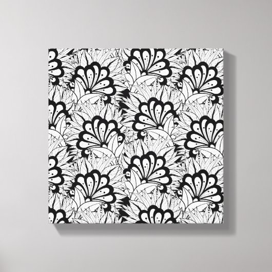 Toile Doodle Motif de fleurs 6 (Recto)