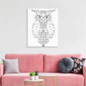 Toile Doodle Owl 6 (Insitu(Salon))