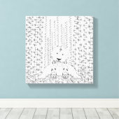Toile Doodle Panda Bambou 6 (Insitu (Plancher de Bois))