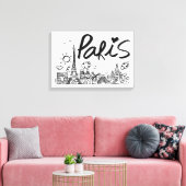 Toile Doodle Paris City (Insitu(Salon))