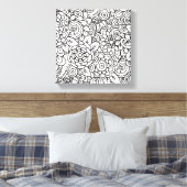 Toile Doodle rétro floral 6 (Insitu(Chambre))