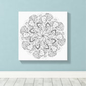 Toile Doodle rond 6 (Insitu (Plancher de Bois))