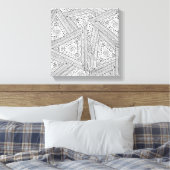 Toile Doodle tribal 2 (Insitu(Chambre))