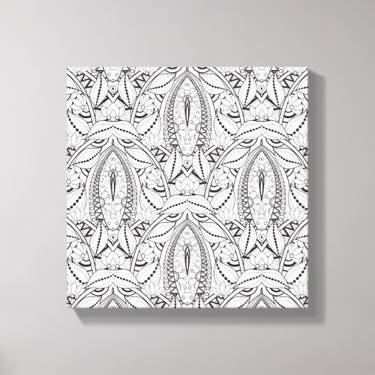 Toile Doodle tribal Abstrait 6 (Recto)
