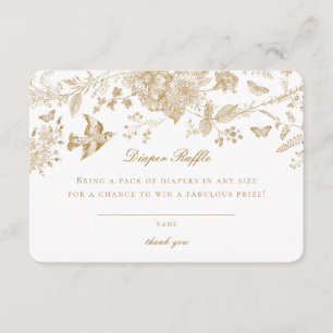 Toile D'Or De Jouy Déchets Raffle Invitation Inser