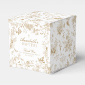 Toile D'Or De Jouy Floral Baptism Ballotins (Verso)