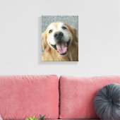 Toile dorée souriante enrobée de l'outil (Insitu(Salon))