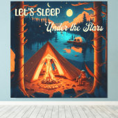 Toile Dormons sous les étoiles | Art à thème de camping (Insitu (Plancher de Bois))