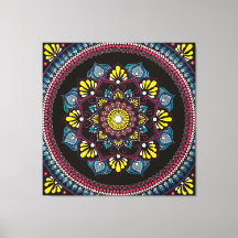 Dot Art coloré Mandala | Boho de géométrie sacrée