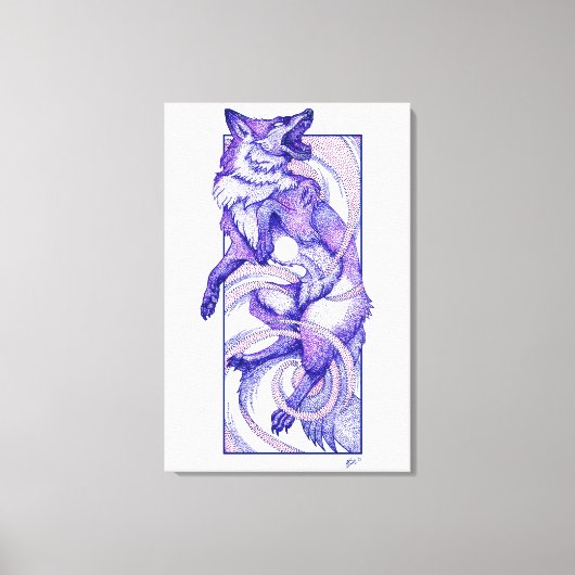 Toile Dotwork Kitsune (Recto)