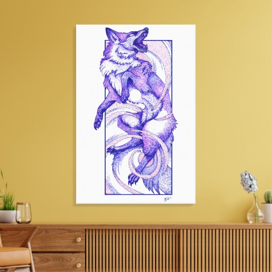 Toile Dotwork Kitsune (Insitu(Salon))