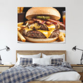 Toile Double Bacon Cheeseburger (Insitu(Chambre))