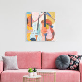 Toile Double basse abstraite colorée (Insitu(Salon))