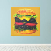 Toile Double Deluxe Hamburger au fromage (Insitu (Plancher de Bois))