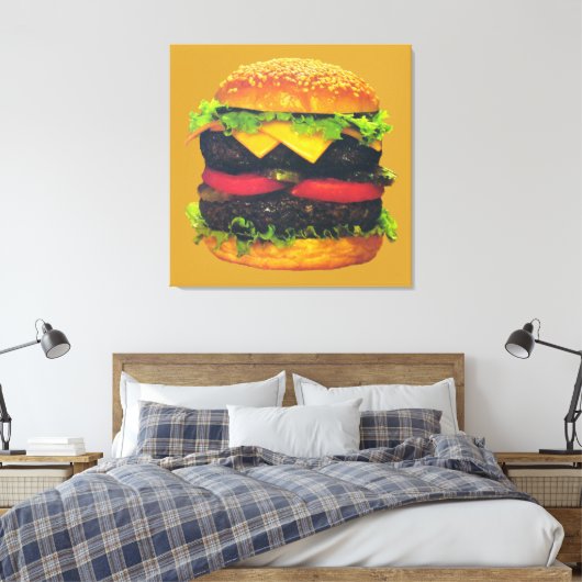 Toile Double Deluxe Hamburger au fromage (Insitu(Chambre))