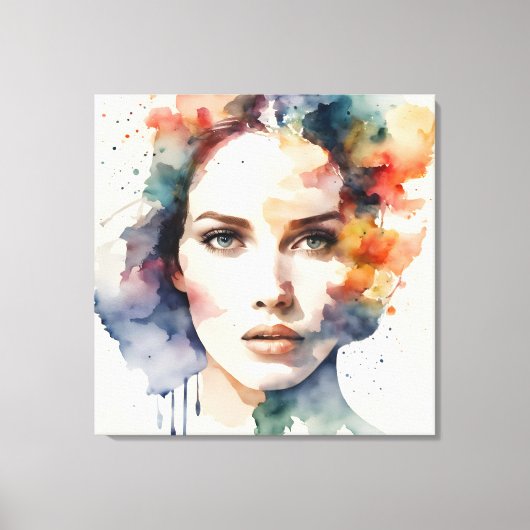 Toile Double exposition art femme (Recto)