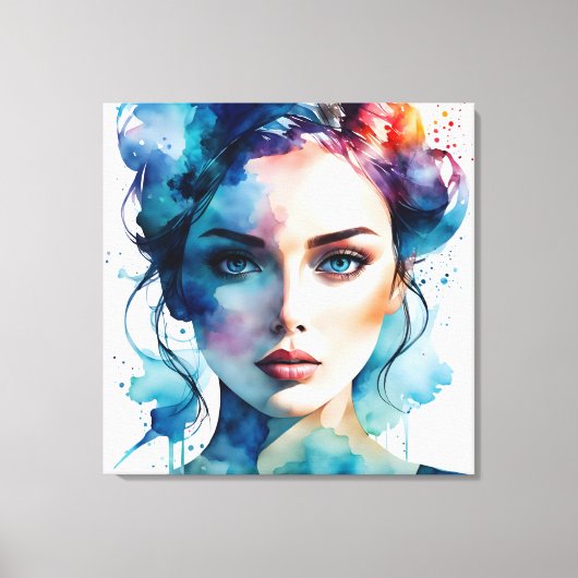 Toile Double exposition art femme (Recto)