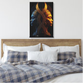 Toile Double Faces – Afrofuturisme Moderne Abstrait Géom (Insitu(Chambre))