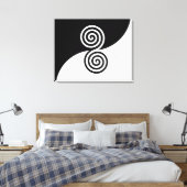 Toile Double spirale en noir et blanc (Insitu(Chambre))