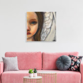 Toile douce fille ange (Insitu(Salon))