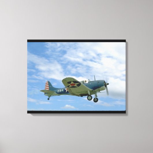 Toile Douglas SBD intimidable, Vol, Avions Side_2ÈME GUE (Recto)