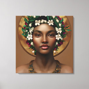 Toile Douleur au pouvoir   Reine afro-américaine