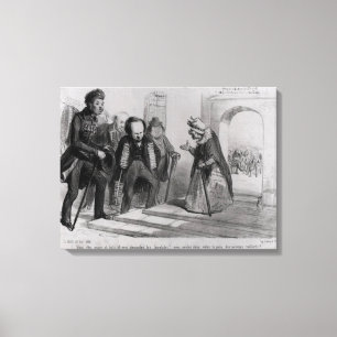 Toile Doumas, Hugo et Balzac cherchant leur admission