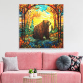 Toile d'ours en verre tendu (Insitu(Salon))