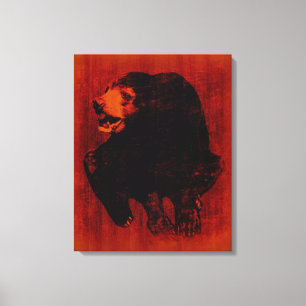 Toile d'Ours Noir Vintage