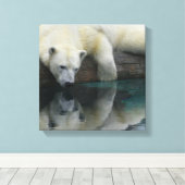 Toile d'ours polaire - Réflexions de l'ours polair (Insitu (Plancher de Bois))