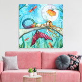 Toile Down by the Pond Mermaid Art par Molly Harrison (Insitu(Salon))