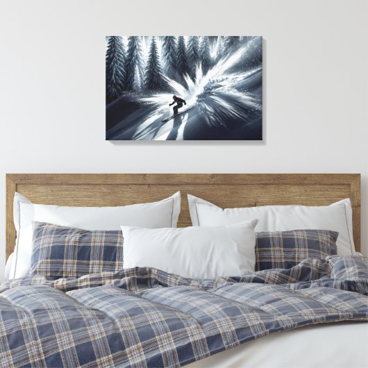 Toile Downhill Skier In the Moonlight (Insitu(Chambre))
