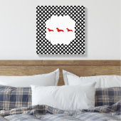 Toile Doxie de point Polka noir/blanc (Insitu(Chambre))